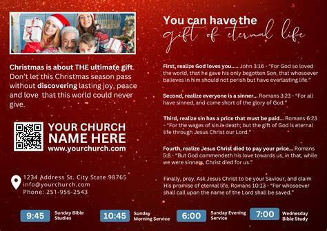Christmas gospel tract with nativity scene