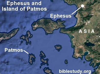 Map of John Apostle ministry Ephesus Patmos