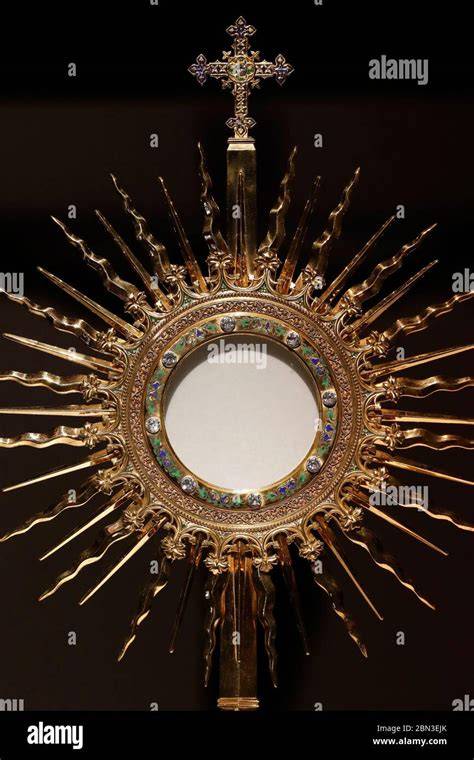 Eucharist exposed in monstrance for adoration