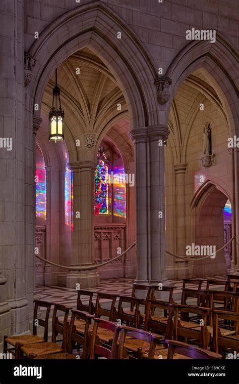 Washington National Cathedral stained glass interior