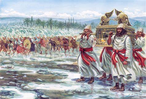 Jordan River crossing ark of covenant illustration