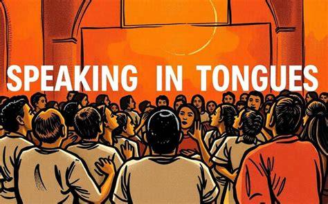 Speaking in tongues Pentecostal worship illustration