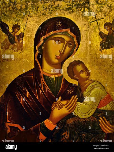 Cretan Eucharistic icon with Passion symbols