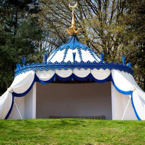 Expanded tent symbolizing restoration