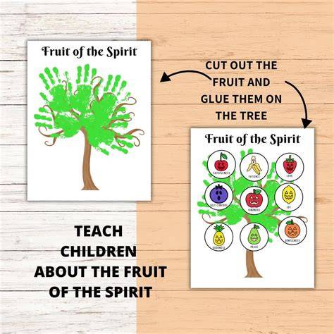 Handprint Fruit of the Spirit tree craft