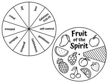 Fruit of the Spirit spinner wheel craft