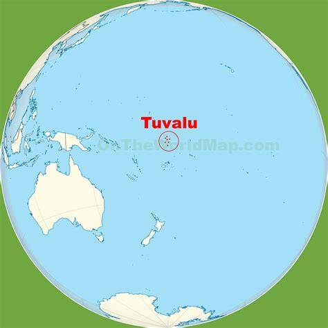 Map of Tuvalu Pacific Ocean location