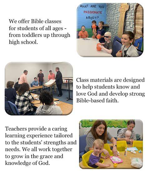 Children attending church Bible classes