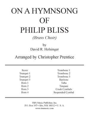 Philip Bliss portrait and hymn sheet