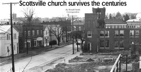 Scottsville church after 1976 fire