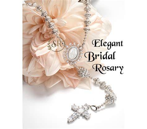Personalized bridal bouquet with rosary