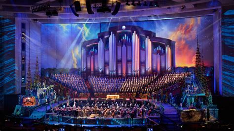 Tabernacle Choir Christmas performance stage