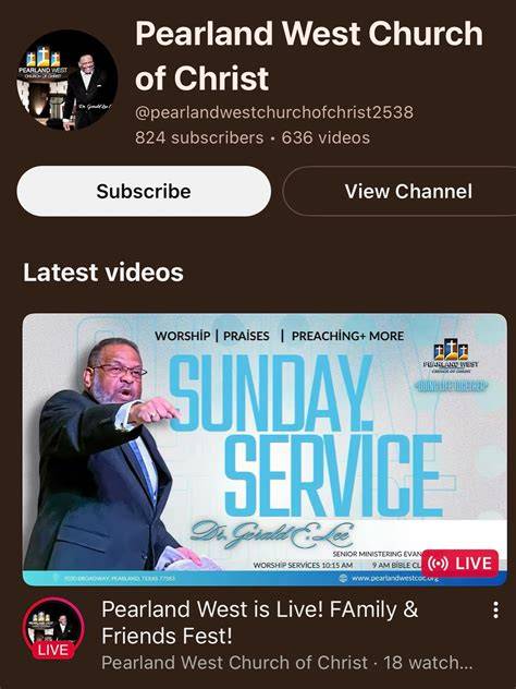 Pearland Church of Christ worship service