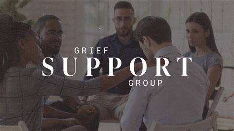 Grief support group discussion in church