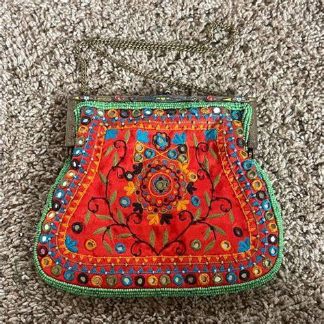 Colorful vintage Christiana beaded handbag