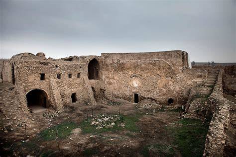 Destroyed Christian monastery in Nineveh Plain