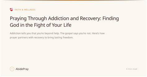 Person praying for addiction recovery